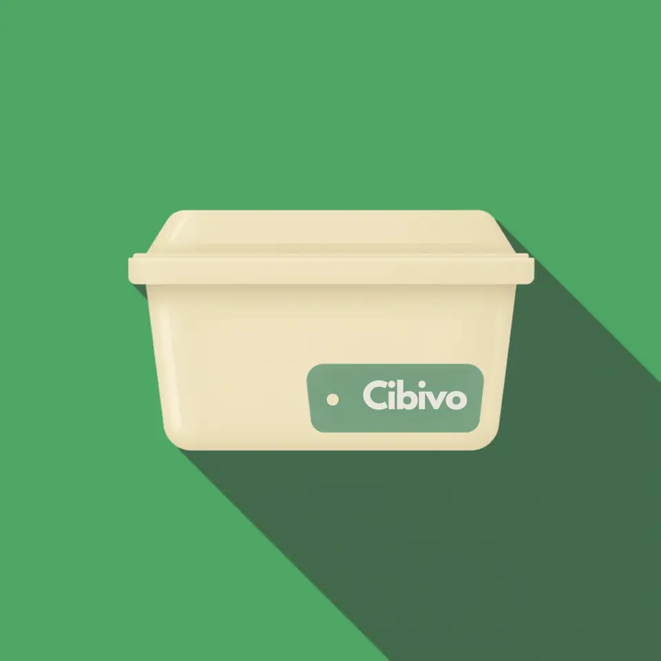 Cibivo logo on a labelled food container